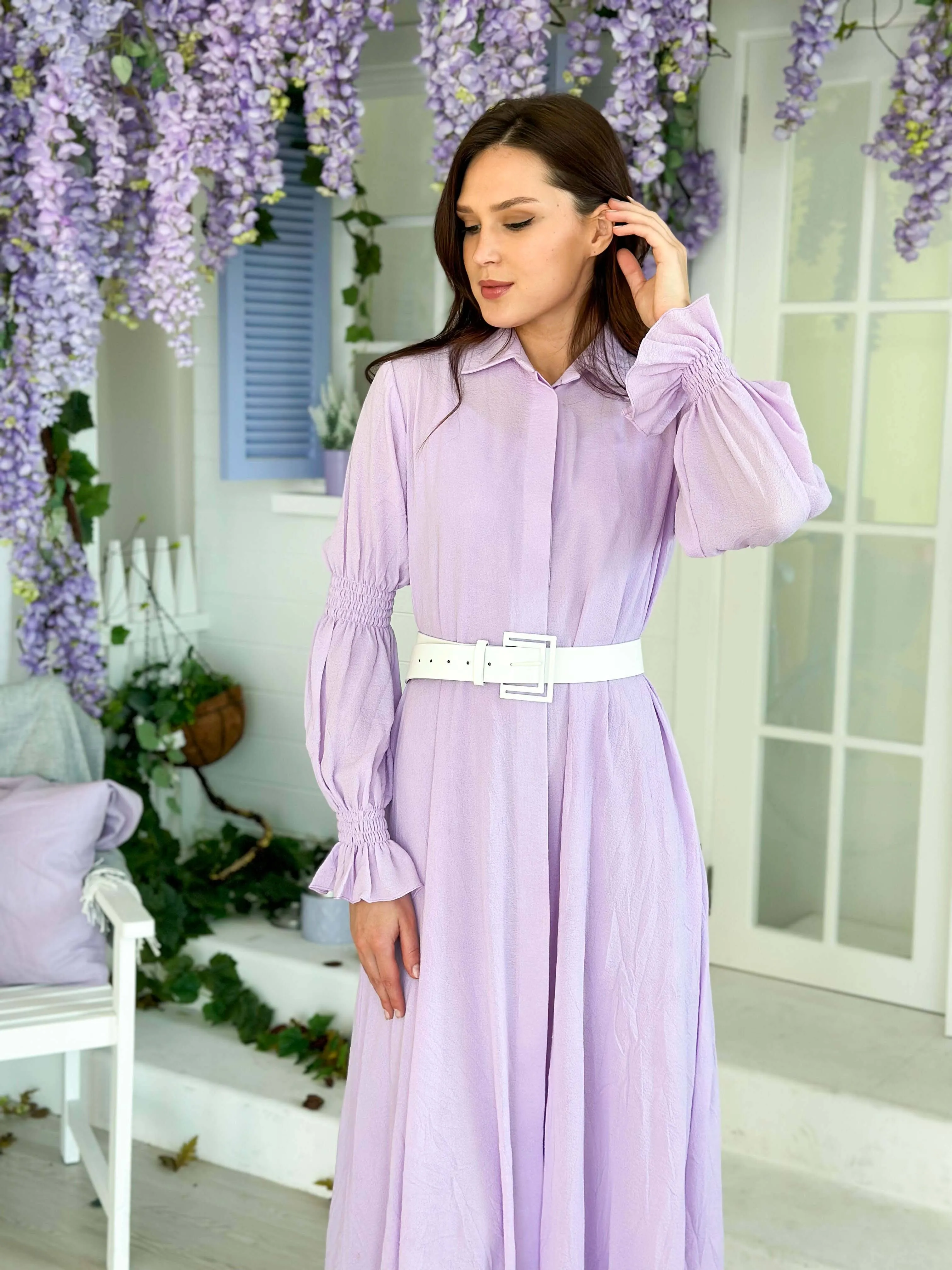 Miso Button Down Belted Dress