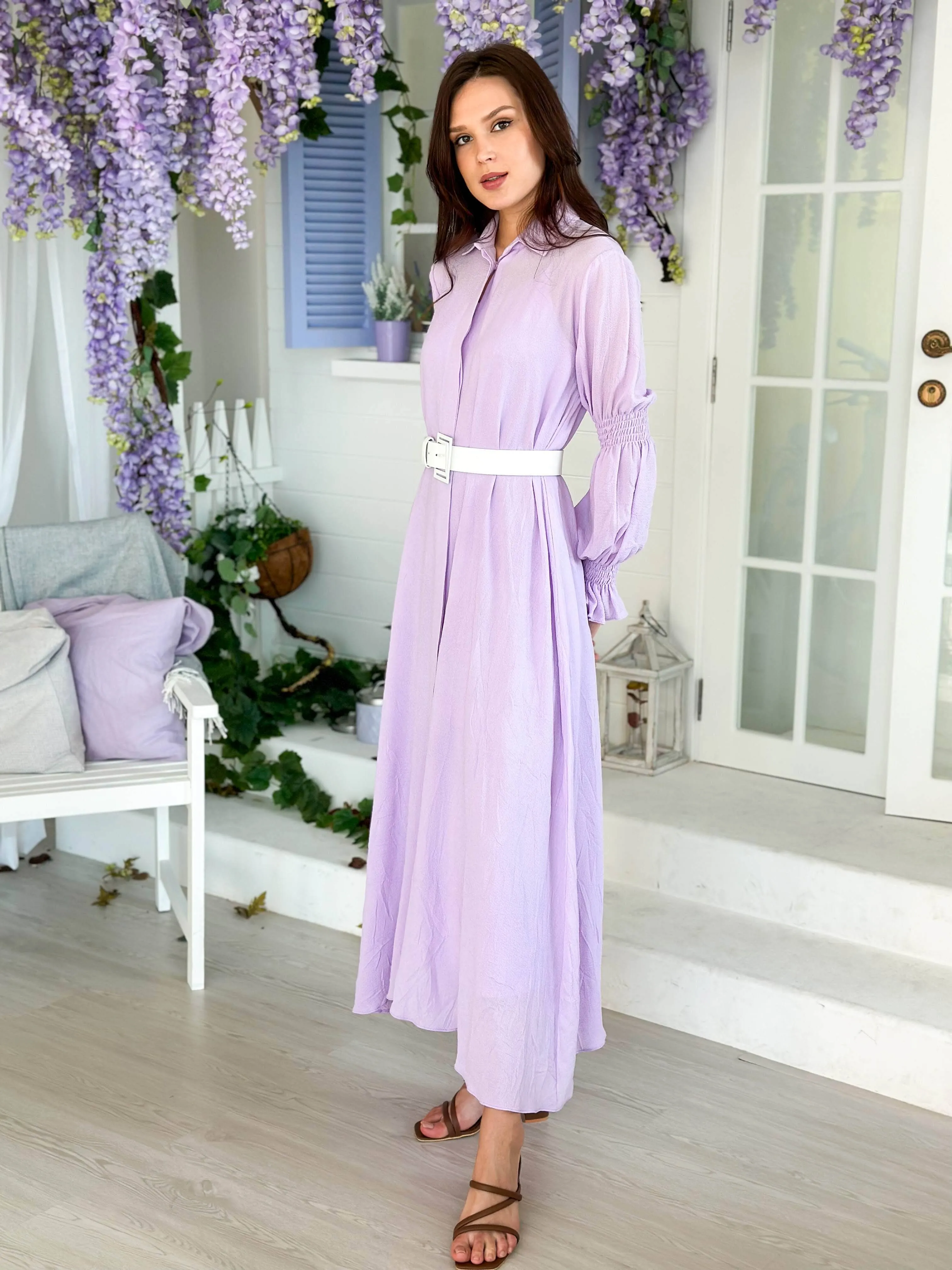 Miso Button Down Belted Dress
