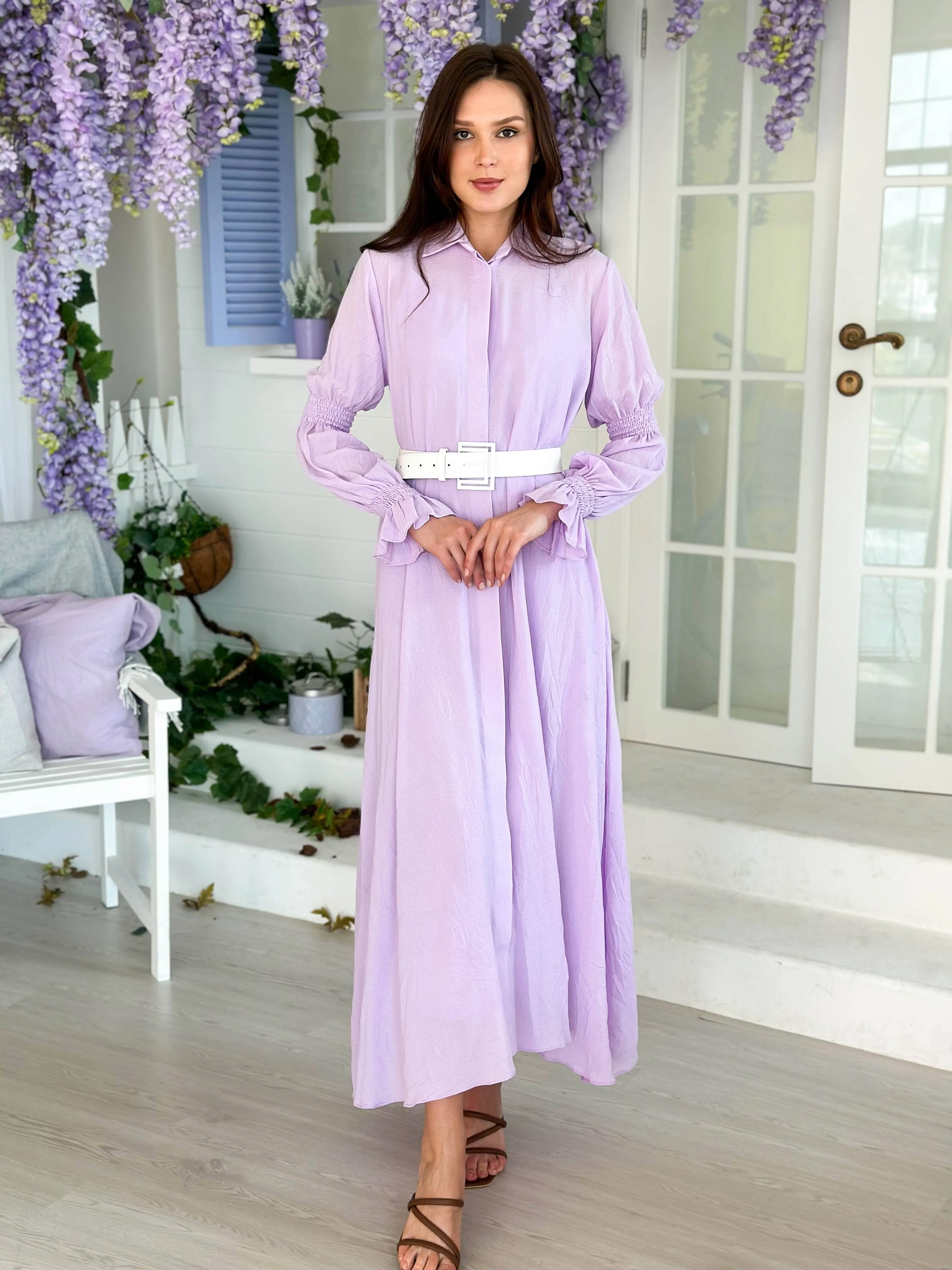Miso Button Down Belted Dress