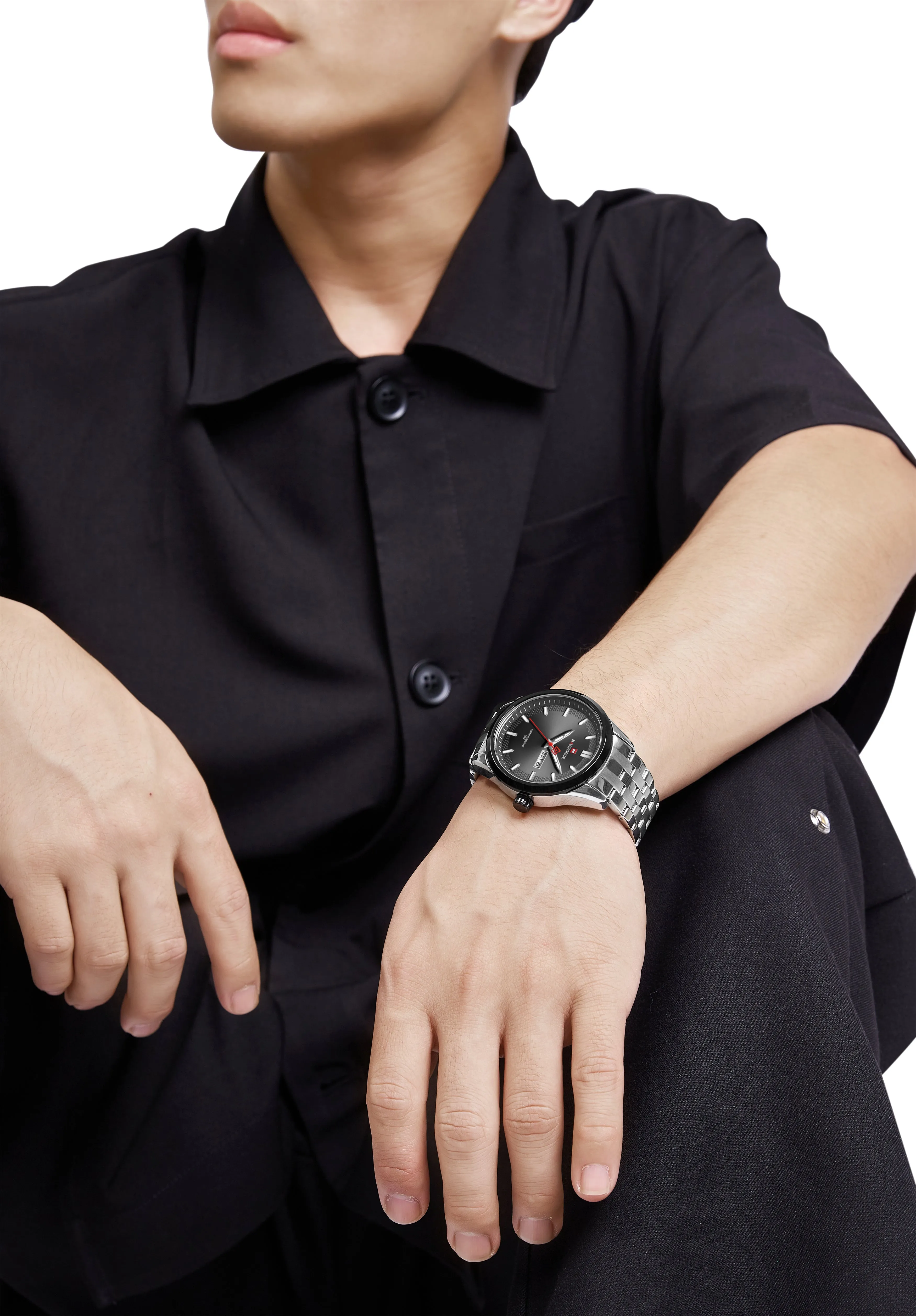 Naviforce NF9203 Men's Watch Old School Design Casual Classic Day Date Quartz WristWatch For Man Gift
