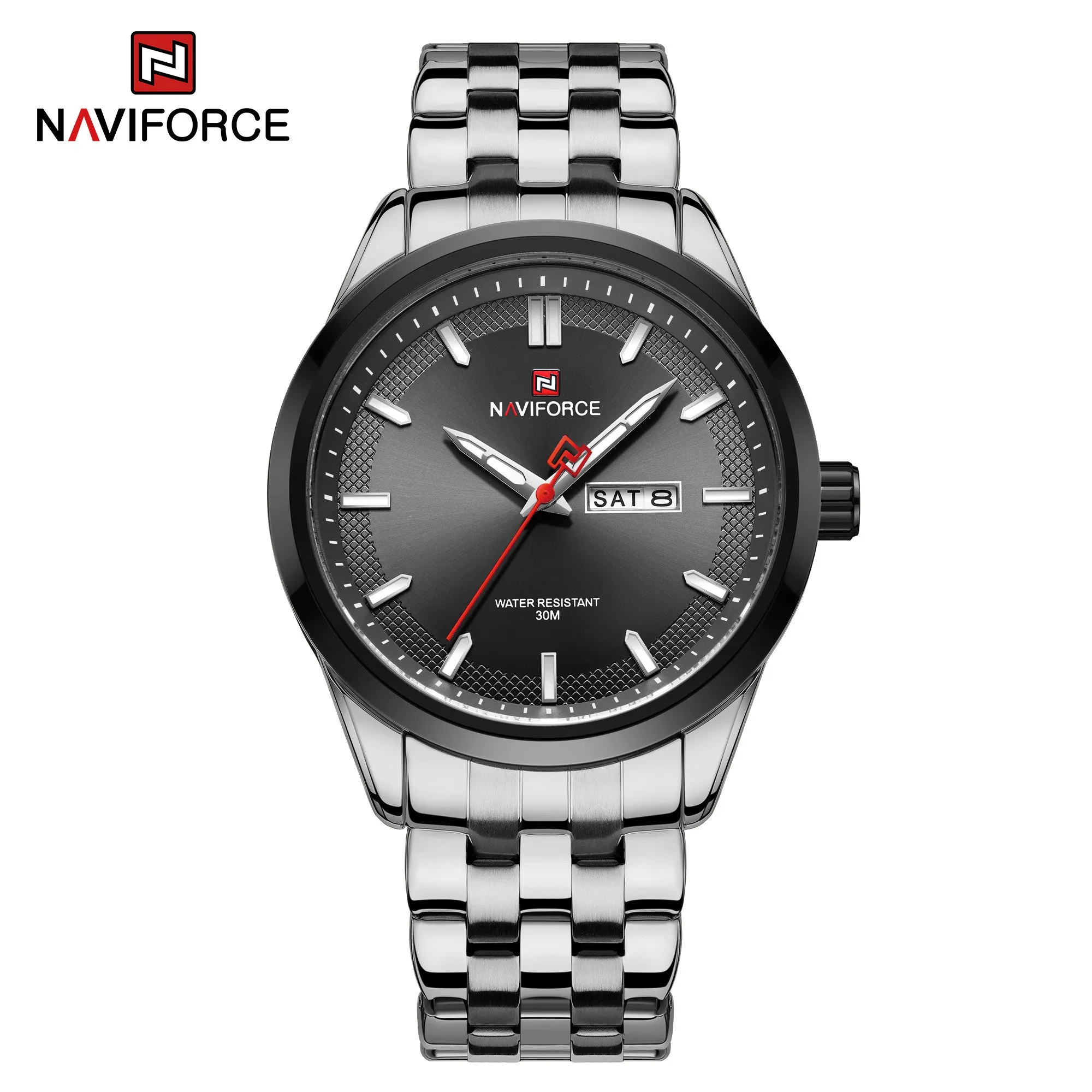 Naviforce NF9203 Men's Watch Old School Design Casual Classic Day Date Quartz WristWatch For Man Gift