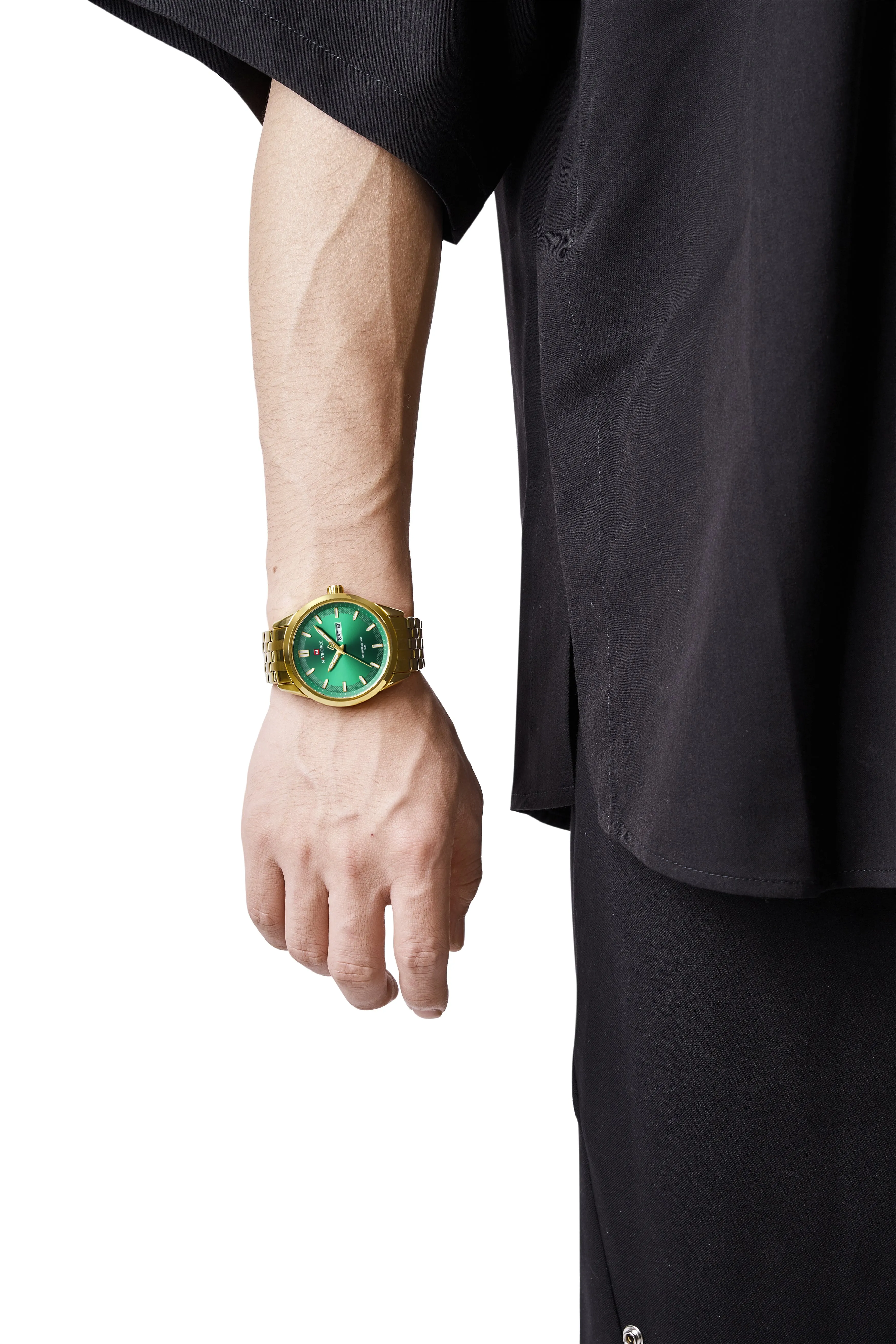 Naviforce NF9203 Men's Watch Old School Design Casual Classic Day Date Quartz WristWatch For Man Gift