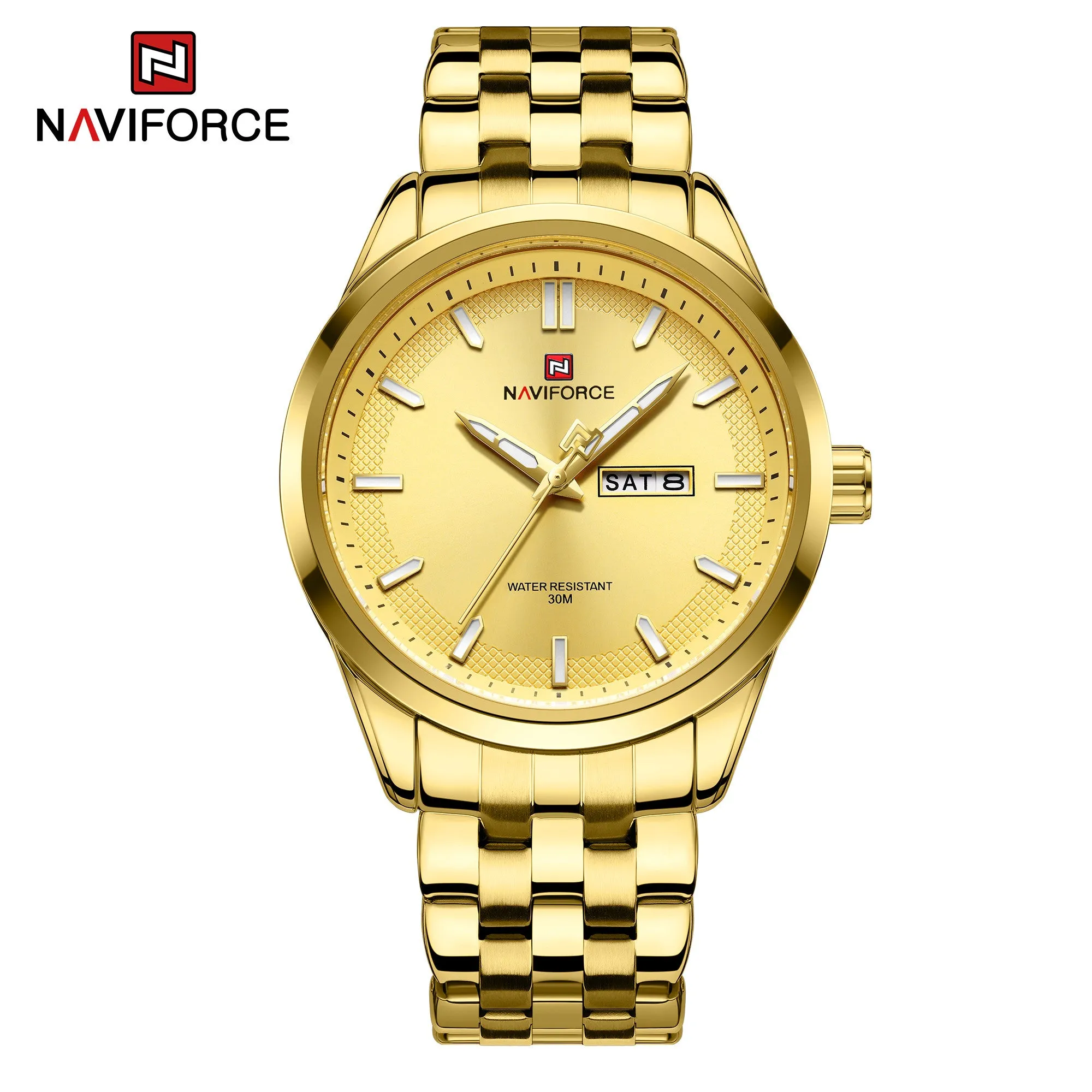 Naviforce NF9203 Men's Watch Old School Design Casual Classic Day Date Quartz WristWatch For Man Gift