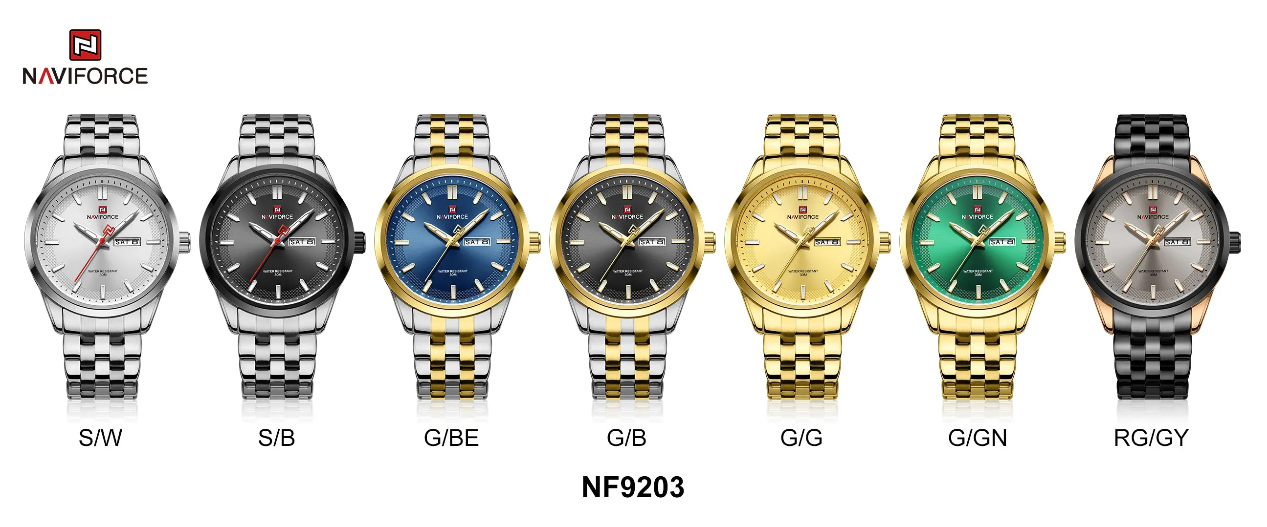 Naviforce NF9203 Men's Watch Old School Design Casual Classic Day Date Quartz WristWatch For Man Gift