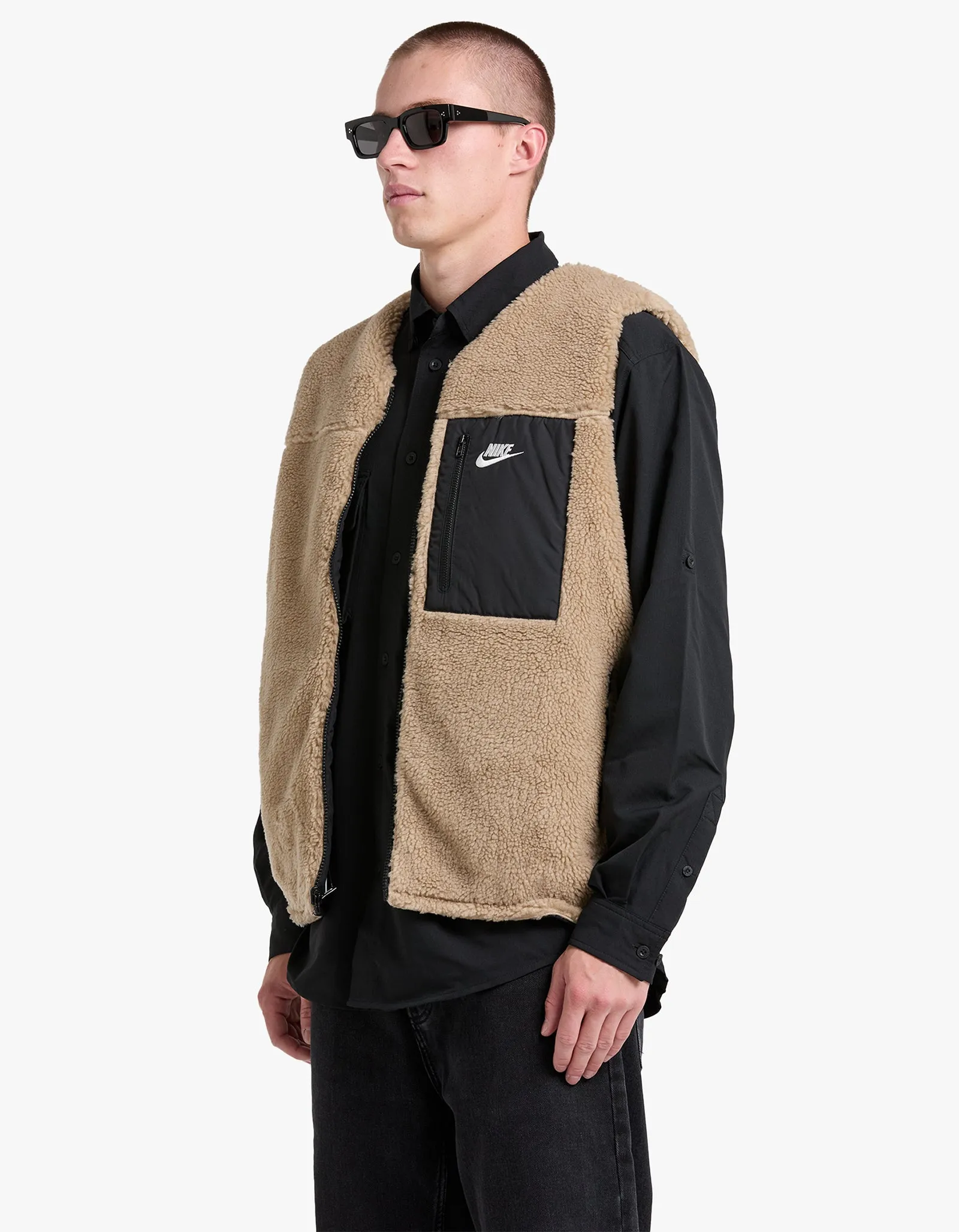 Nike Sherpa Winter Vest CZWN - Khaki/Black/Black/Sail