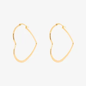 Oversized Heart Hoop Earrings