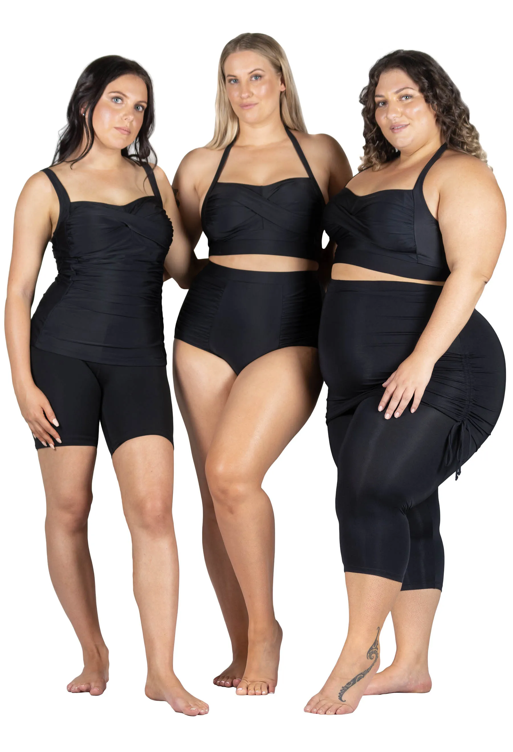 Petite Halter One-Piece Swimsuit with Ruched Bust