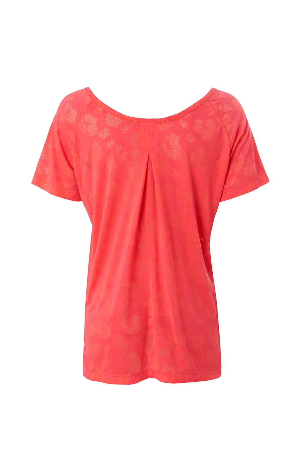 Pink Leopard Burn Out Slouchy T-Shirt