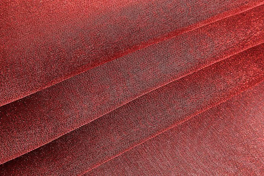 Silk and Viscose Organza Shawl Wrap Scarf Dark Red with Silver Threads COT603