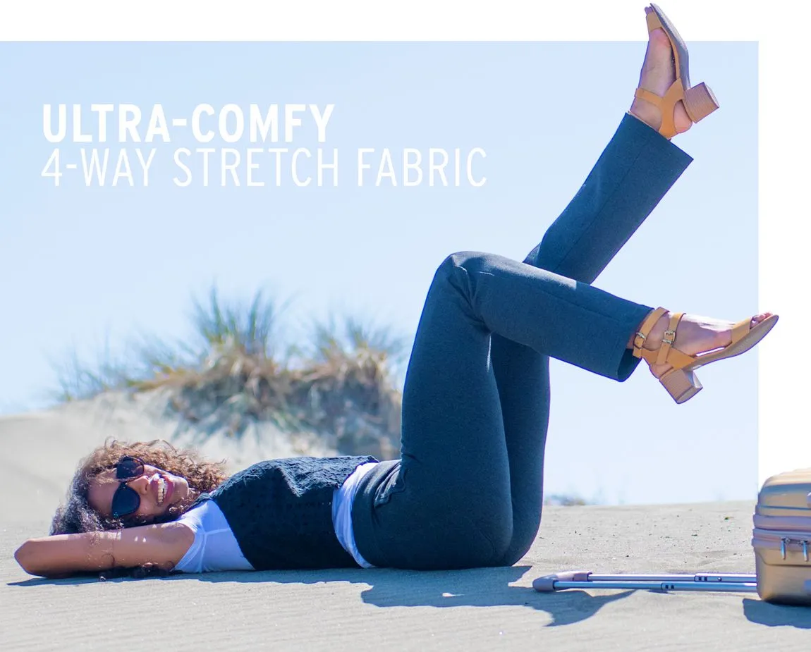Straight-Leg | Travel Dress Pant Yoga Pants (Charcoal)