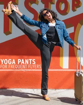 Straight-Leg | Travel Dress Pant Yoga Pants (Charcoal)