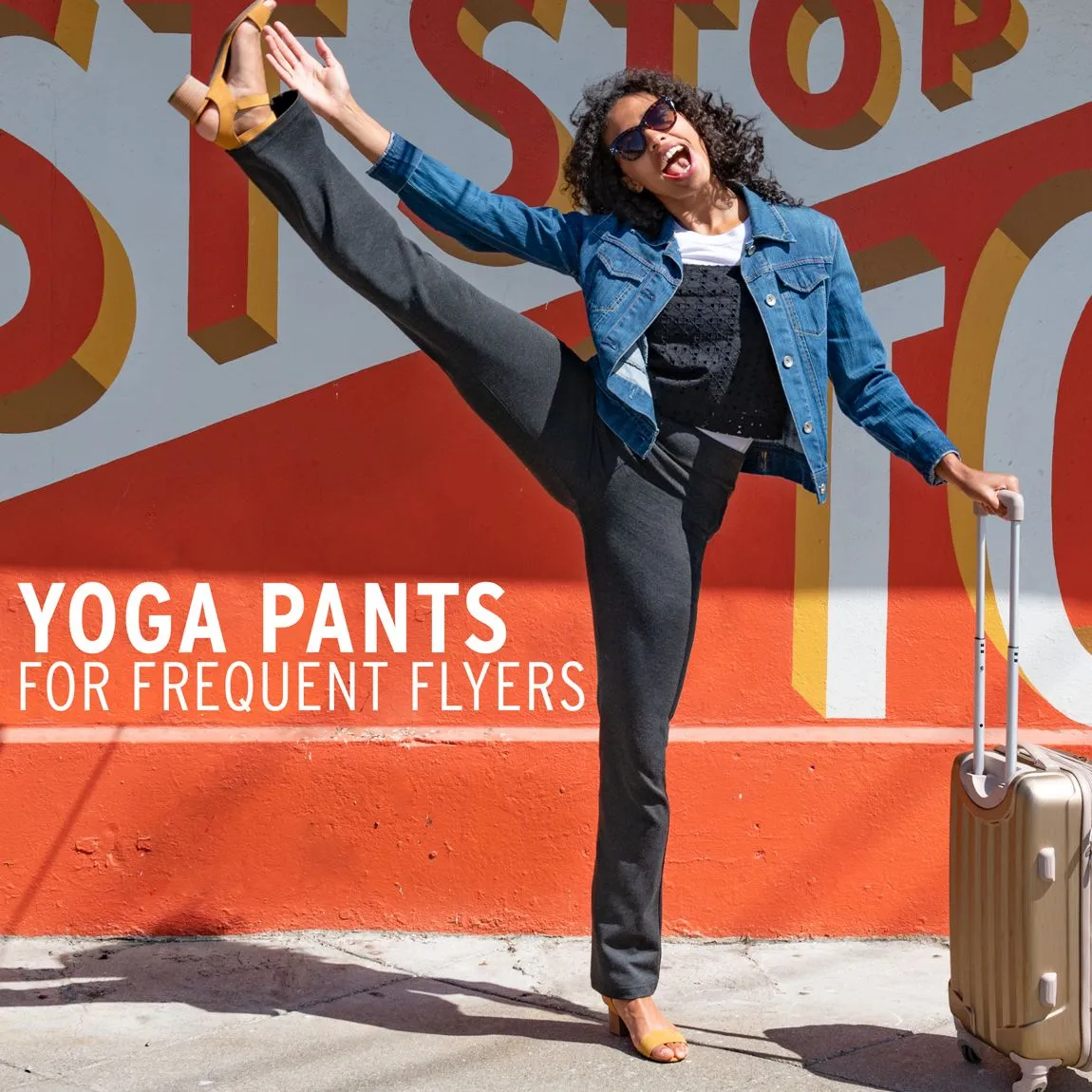 Straight-Leg | Travel Dress Pant Yoga Pants (Charcoal)