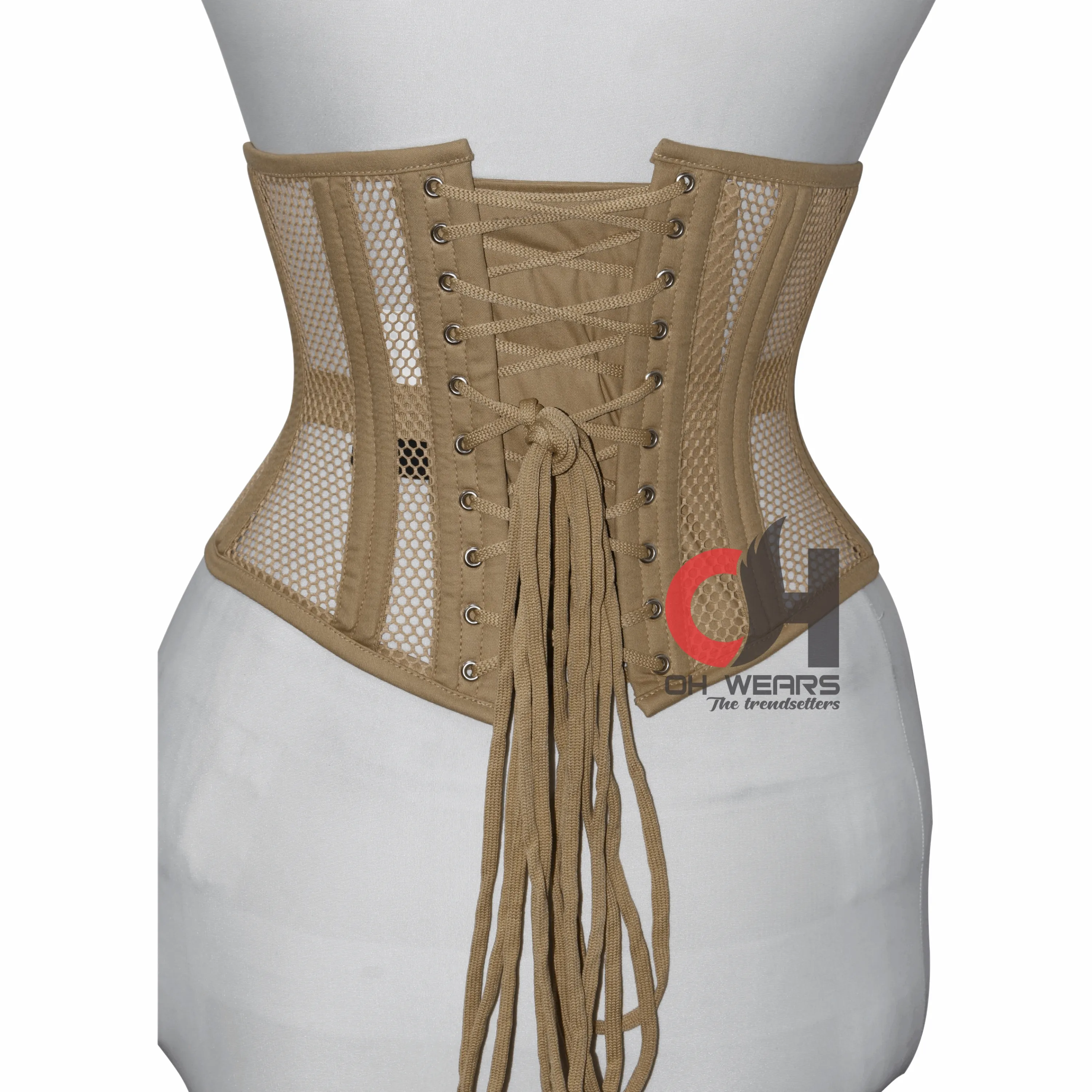 Women Hourglass Mesh Underbust Steel Boned Corset