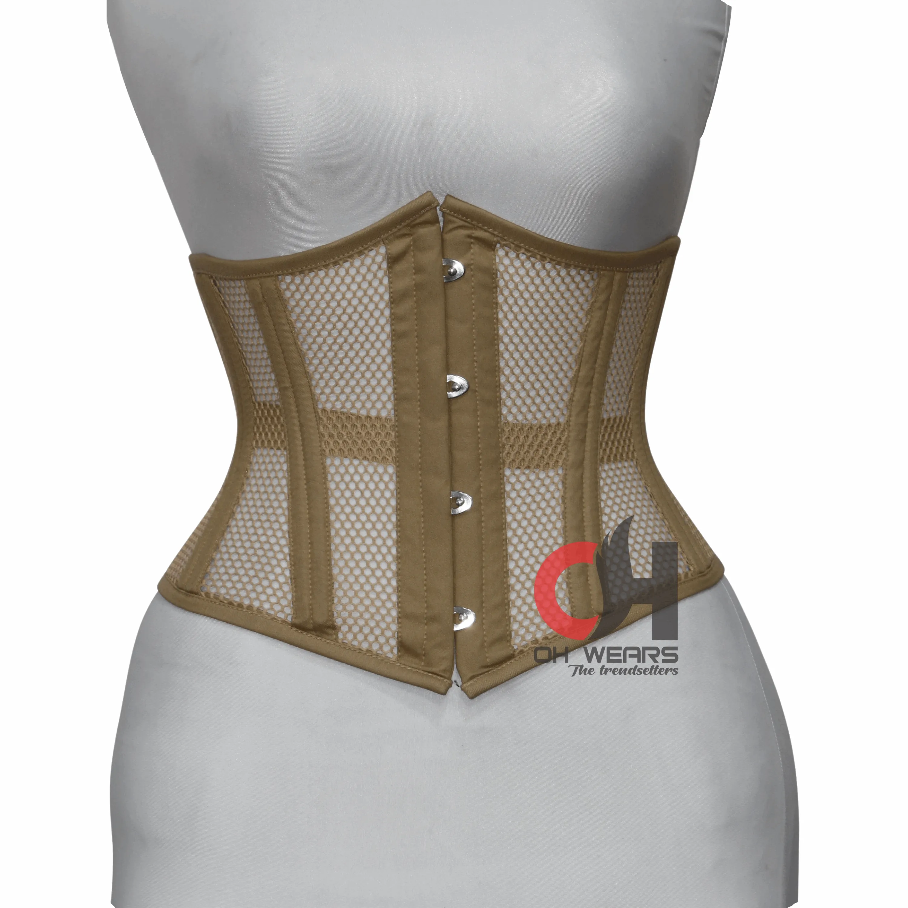 Women Hourglass Mesh Underbust Steel Boned Corset