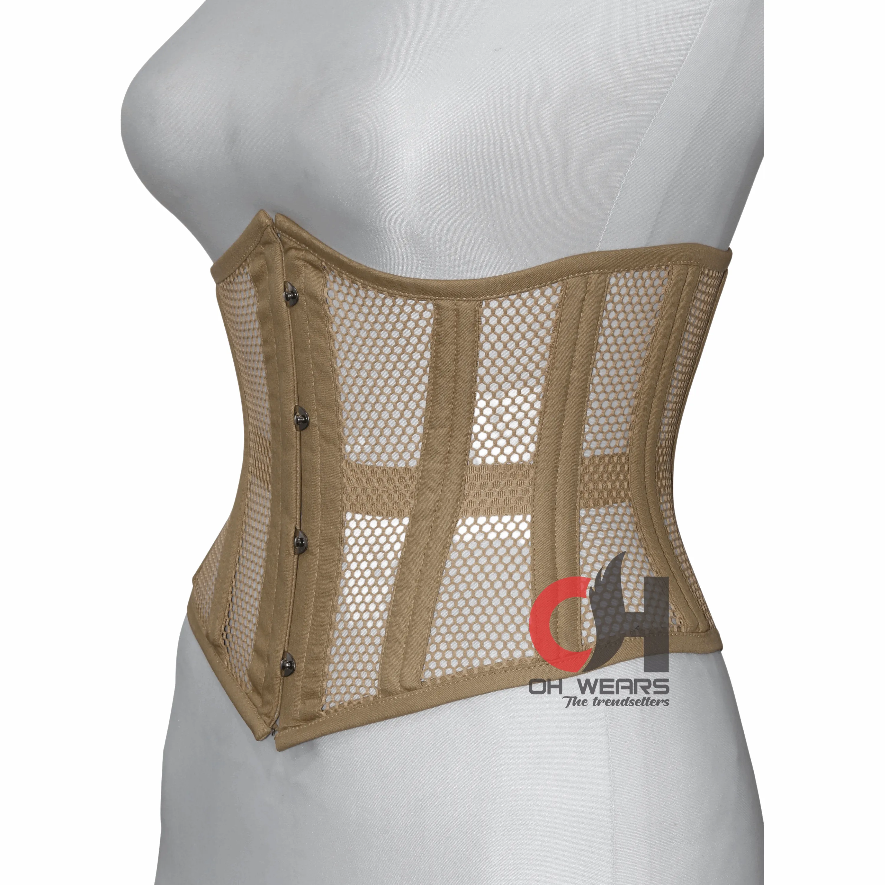 Women Hourglass Mesh Underbust Steel Boned Corset